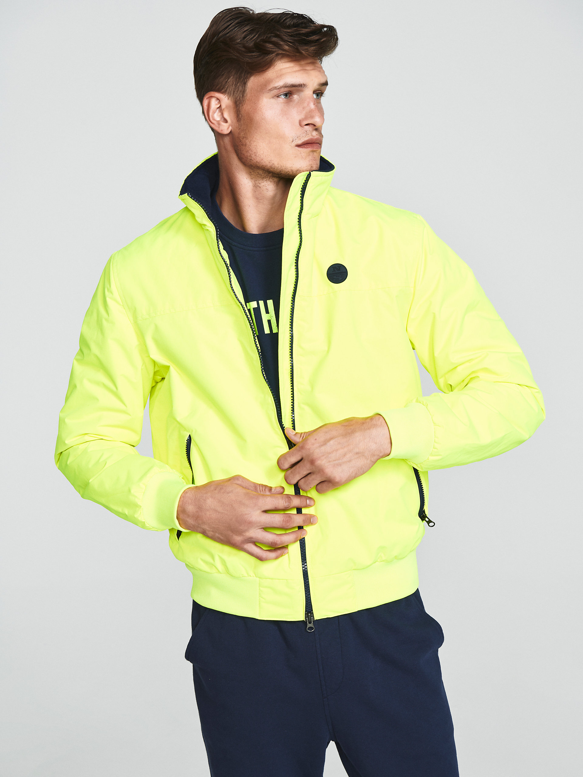Neon yellow bomber jacket | North Sails Collection