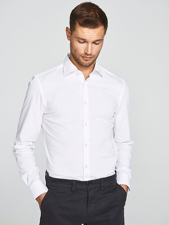 stretch poplin muscle fit shirt