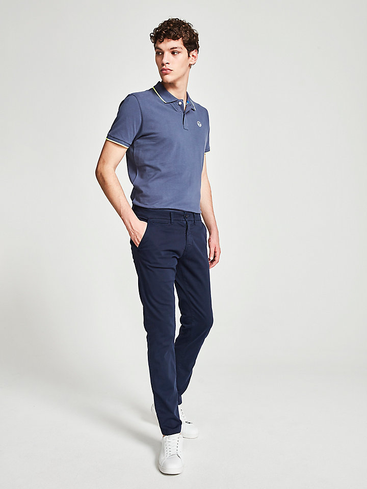 chino pants and polo shirt