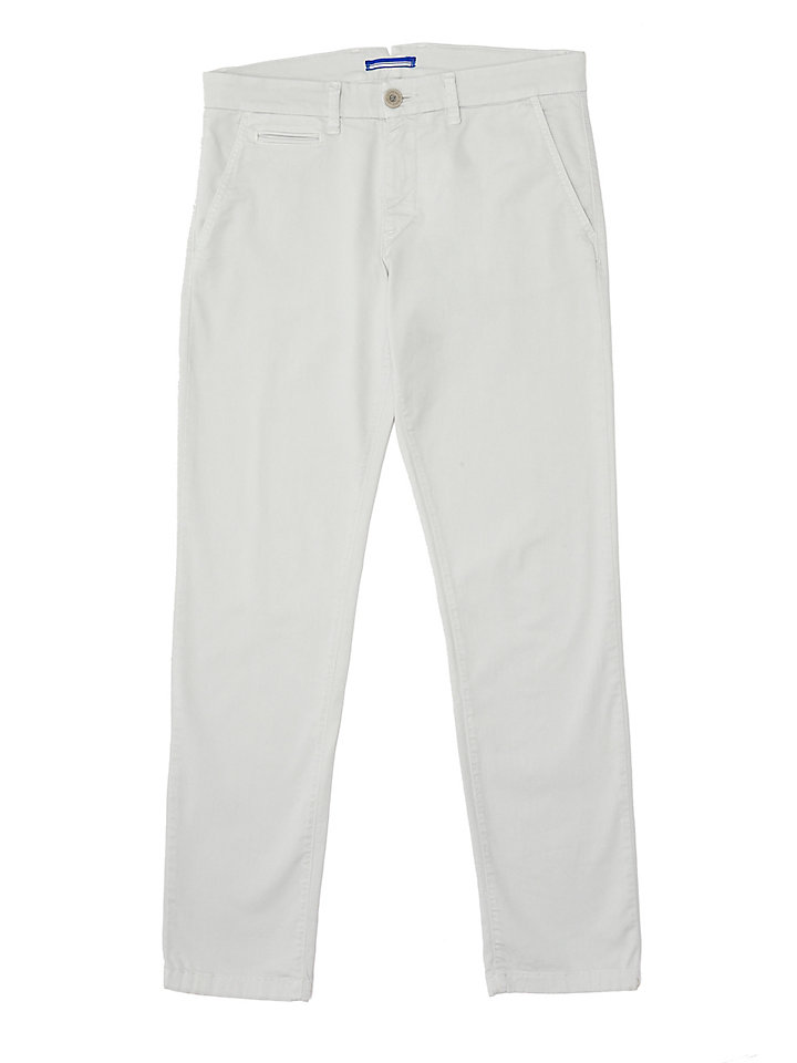 white slim chino pants