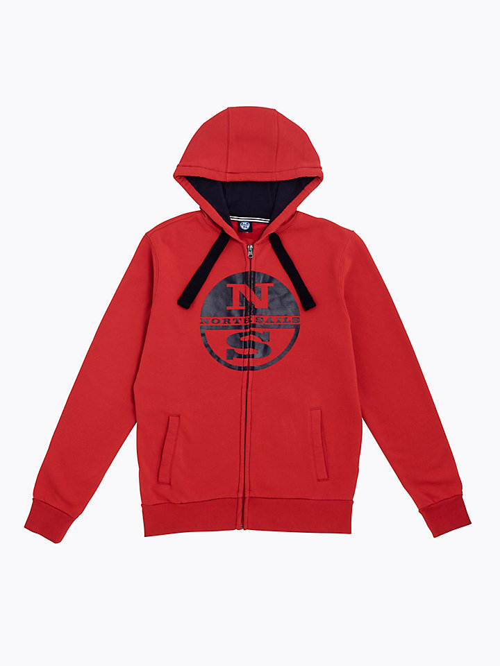 zip up cotton hoodie