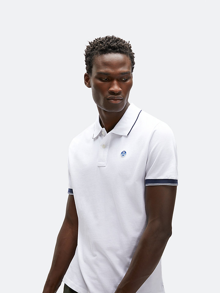 full button front polo shirt