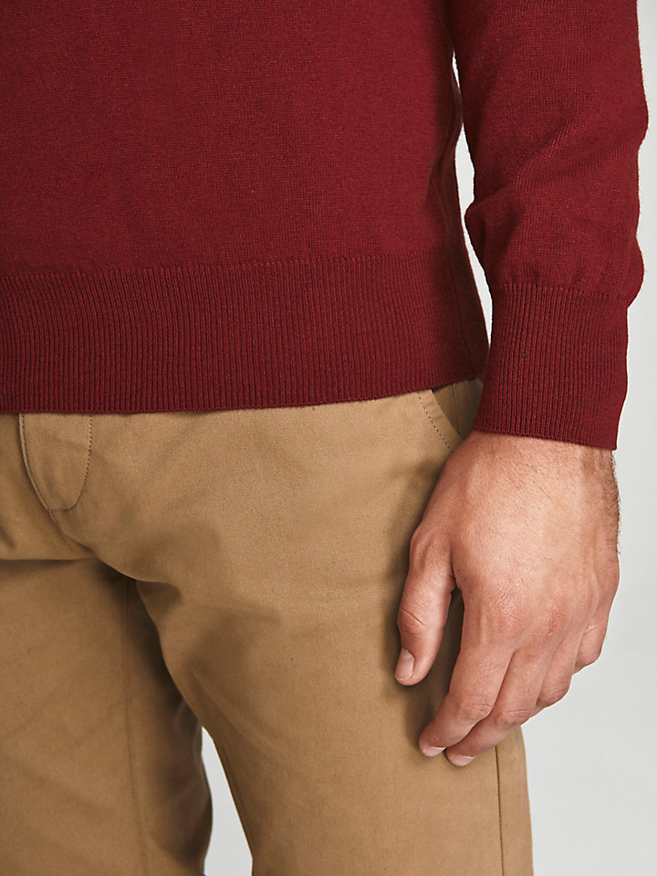 khaki half zip jumper