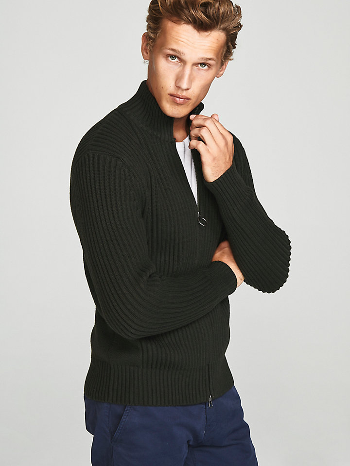 zip up cardigan