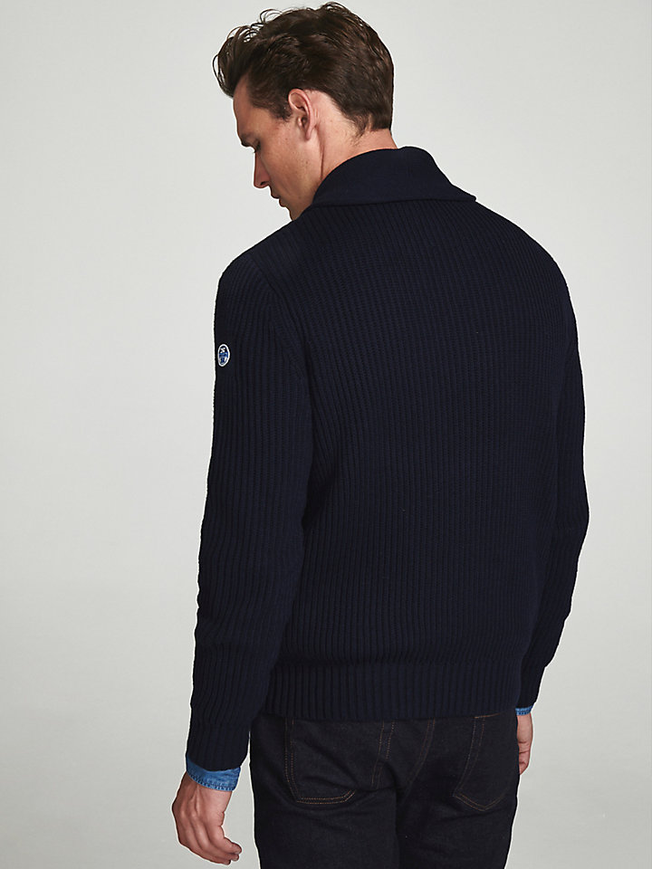 North Sails Pullover Shawl Collar 5 GG navy Neu Größe XXL #Edel#
