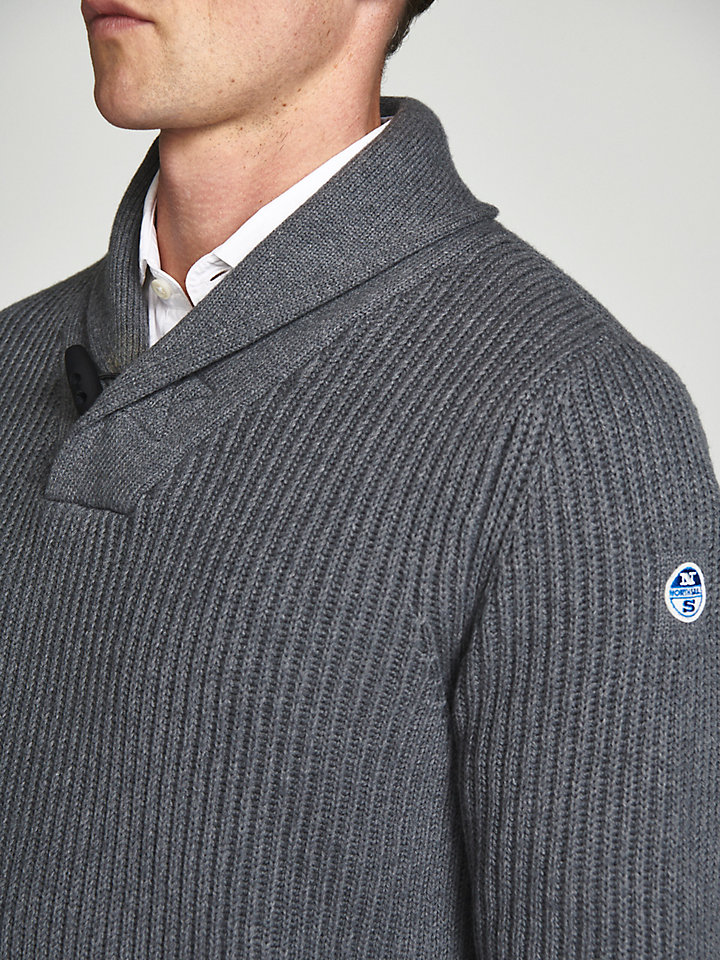 shawl collar jumper
